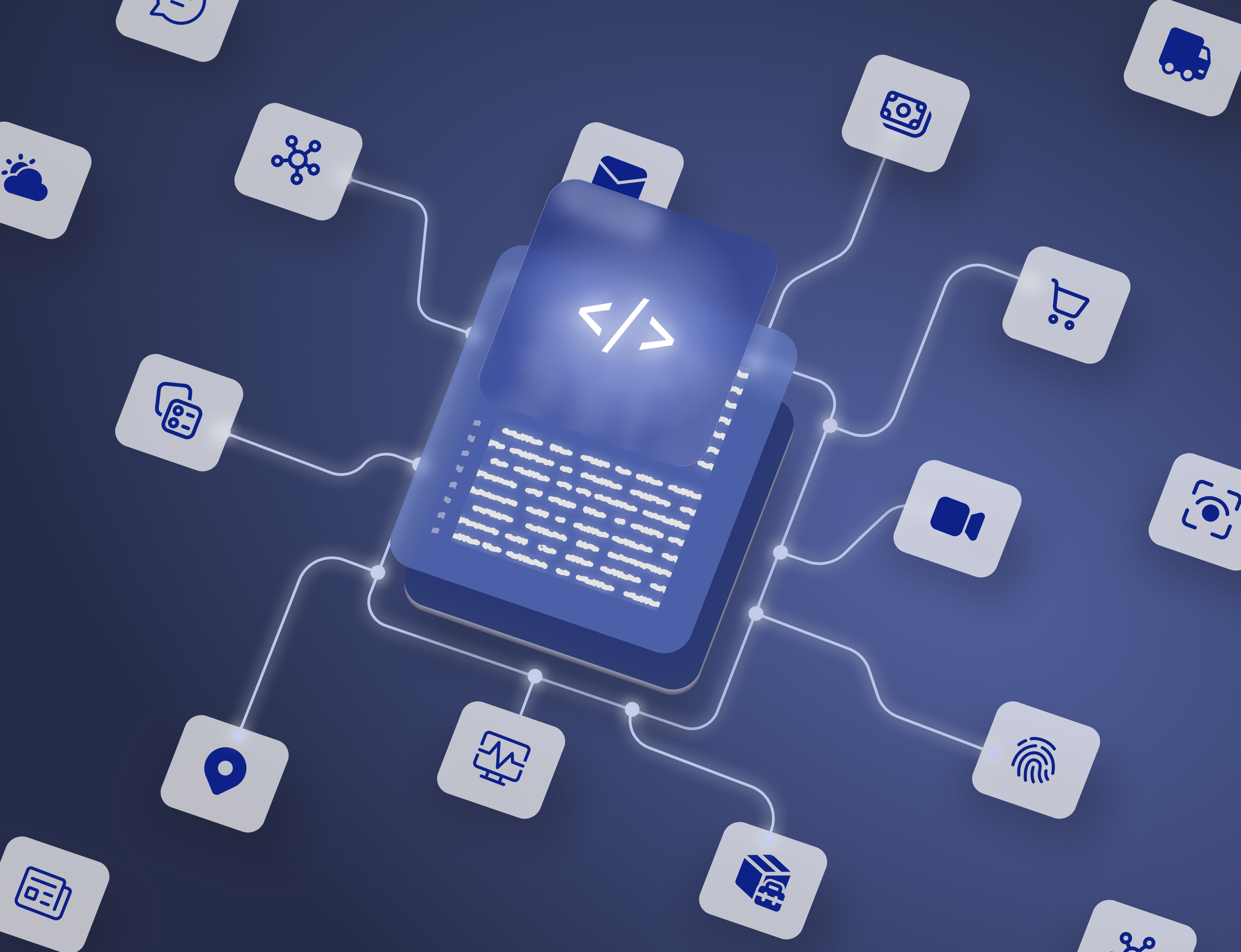 Entwickler arbeitet an einer individuellen Softwarelösung mit komplexen Systemintegrationen.
