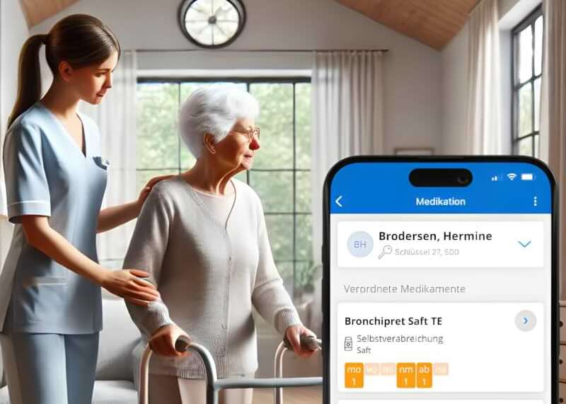 Fallbeispiel zur Medifox Dan CareMobile-App
