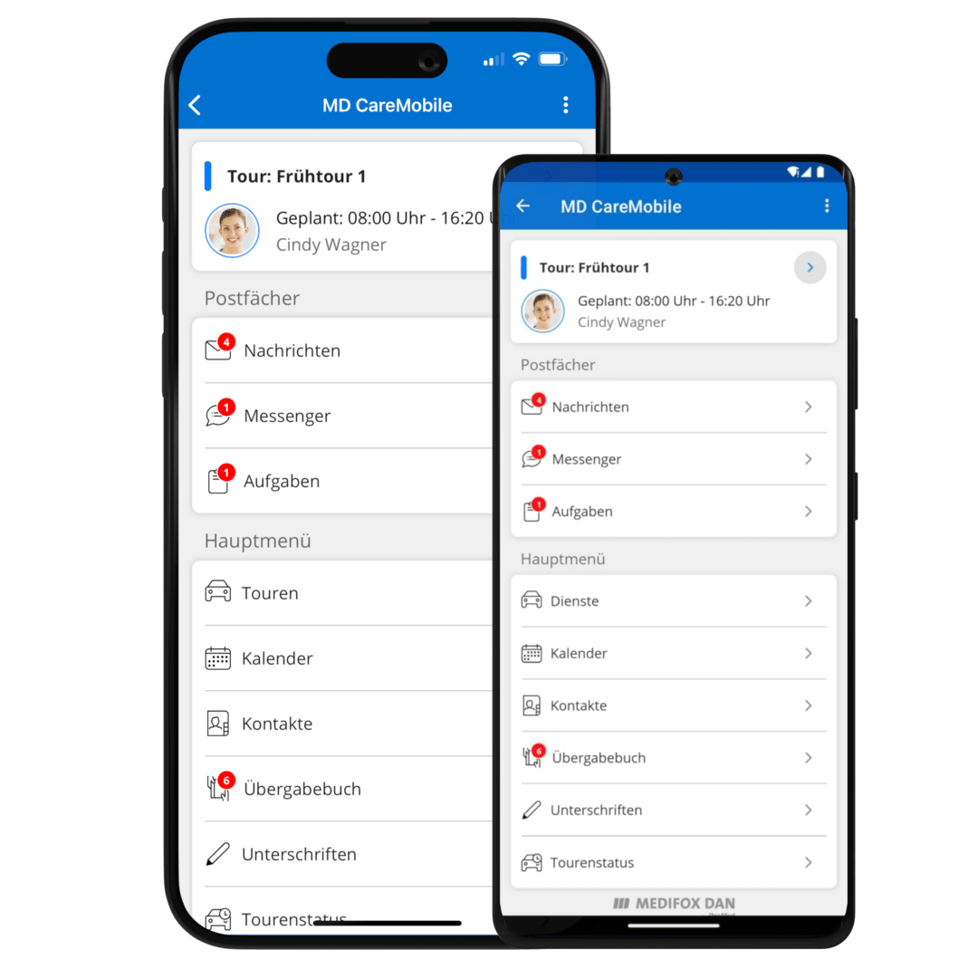 Darstellung der Vitalwerte als Diagramm